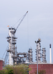 Fototapeta na wymiar Oil petrochemical industrial plant