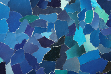 Dark blue texture of torn paper