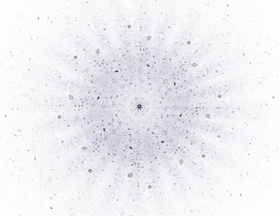 Abstract design of white powder cloud against dark background