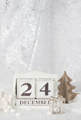 Christmas Eve Date On Calendar. December 24. Christmas Decoratio