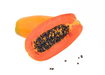 Papaya isolated on white background