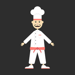 chef isolated on black background