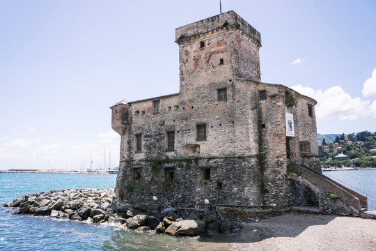 Castle overlooking the bay, Rapallo, Liguria