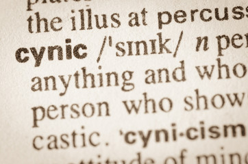 Dictionary definition of word cynic