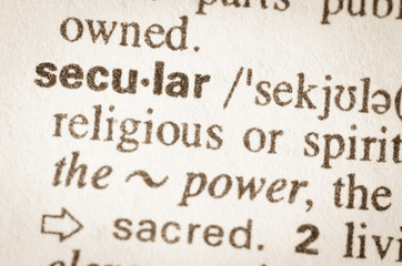 Dictionary definition of word secular