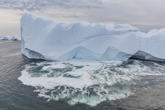Huge icebergs calving from the Ilulissat Glacier, Ilulissat, Greenland