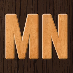 Wood letters