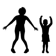 Vector silhouette of family.