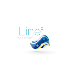 Abstract wave line logo