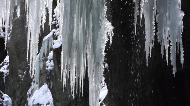 Garmisch-Partenkirchen, Partnachklamm in winter, Upper Bavaria, Germany