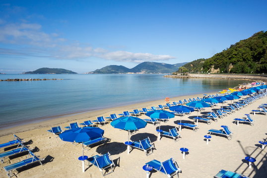 Early morning beach, Lerici, Liguria
