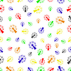 seamless pattern with ferris wheel
