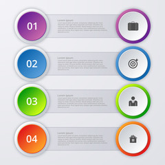 Vector illustration infographics four options