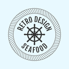 Vector illustration. The minimalist retro logo