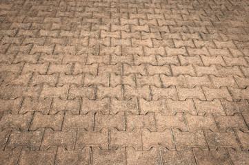 Concrete patchwork flooring and textured