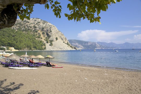 View over Beach, Turunc, Anatolia, Turkey Minor