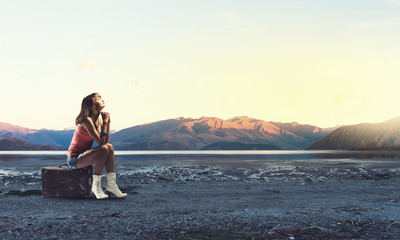 Young free hitchhiker