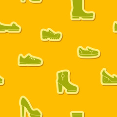 Seamless background with shoes  for your design