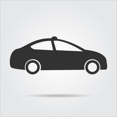 Police Car Icon  , Silhouettes vector illustrations isolated on white background