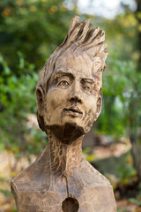Fototapeta premium Fairy-like wooden figures from primaeval Slawic tales