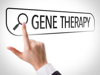 Gene Therapy written in search bar on virtual screen