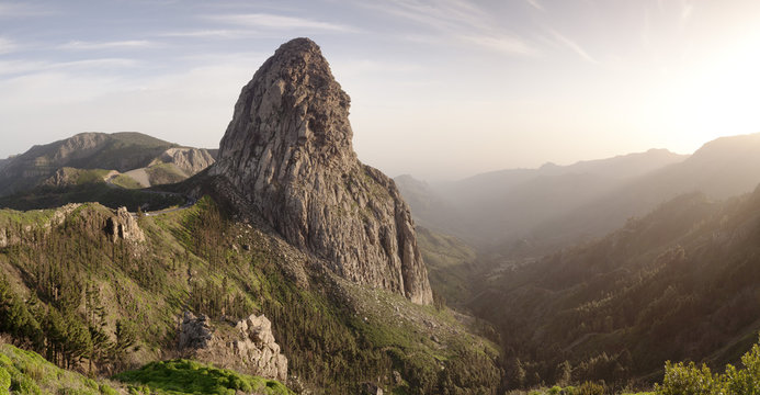 Roque de Agando, Mirador de Roques, Degollada de Agando, La Gomera, Canary Islands, Spain