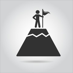  success icon     mountain conquer 