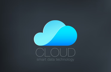 Cloud computing Logo design. Creative technology logotype