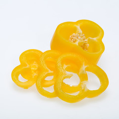 sweet pepper isolated on white background