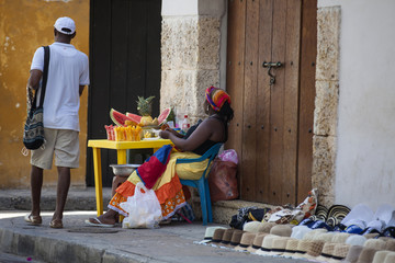Ventas callejeras en Cartagena