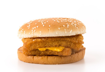 hamburgers on white background