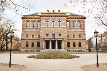 Naklejka premium Zagreb, Croatia, Croatian Academy of Sciences and Arts (HAZU) 
