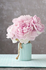 Bouquet of pink peonies