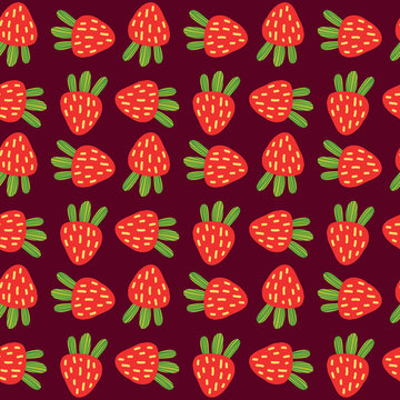 Seamless pattern with strawberries. © ovocheva