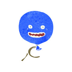 retro cartoon,floating balloon character