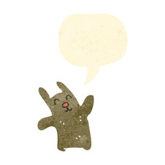 retro cartoon funny rabbit