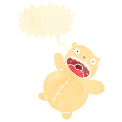 retro cartoon polar bear teddy