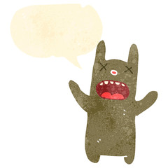 retro cartoon dead rabbit