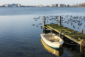 Fototapeta na wymiar Am Binnensee in Heiligehafen an der Ostsee, Deutschland