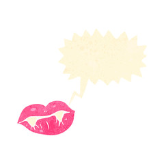 retro cartoon talking vampire lips