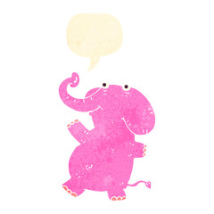 retro cartoon elephant