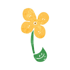 retro cartoon flower