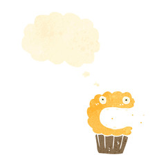 retro cartoon cupcake