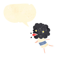 retro cartoon little storm cloud character