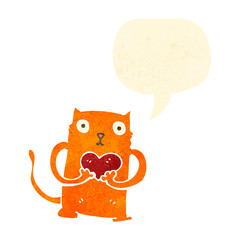 retro cartoon ginger cat