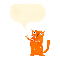 retro cartoon ginger cat