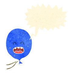 retro cartoon shrieking balloon