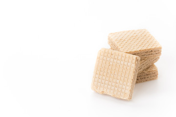 coffee wafer on white background