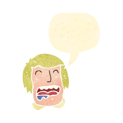 retro cartoon drooling man