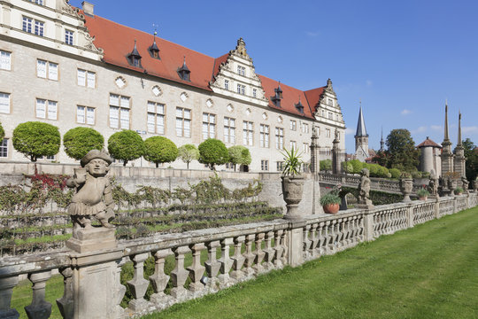 Schloss Weikersheim, Weikersheim, Romantische Strasse (Romantic Road), Taubertal, Main Tauber Kreis, Baden Wurttemberg, Germany